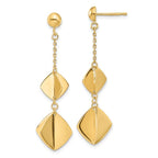 Leslie's 14K Polished Fancy Dangle Post Earrings