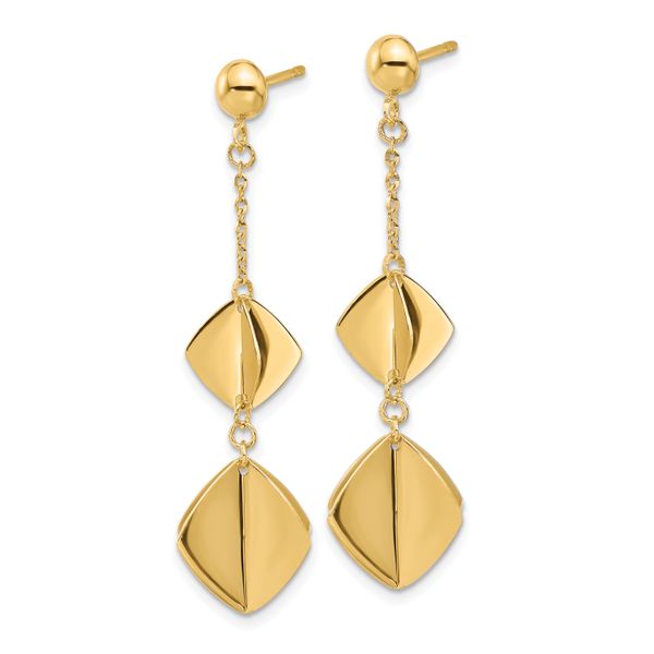 Leslie's 14K Polished Fancy Dangle Post Earrings - Image 2
