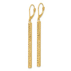 Leslie's 14K Polished and Diamond-cut Bar Dangle Leverback Earrings - Image 2