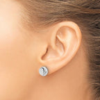 Leslie's 14K White Gold Polished Post Earrings - Image 3