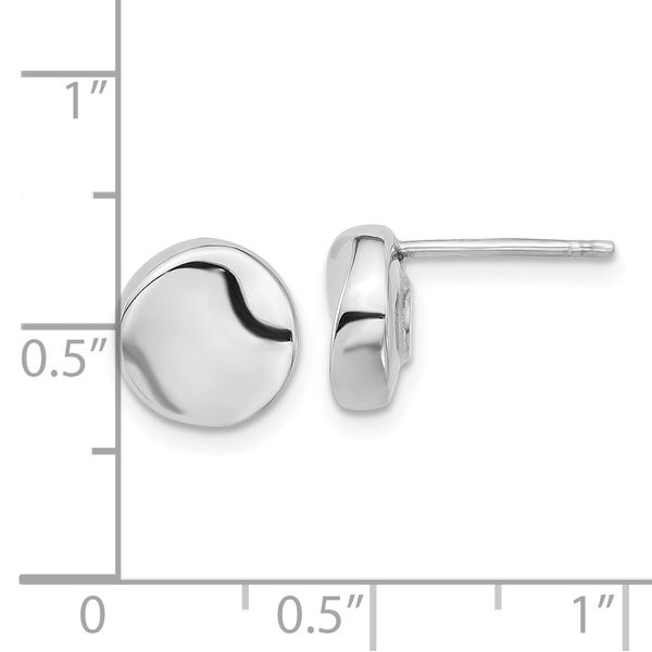 Leslie's 14K White Gold Polished Post Earrings - Image 4