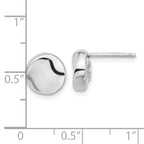 Leslie's 14K White Gold Polished Post Earrings - Image 4