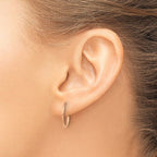 Leslie's 14k Rose Gold 1.2mm Polished Endless Hoop Earrings - Image 3