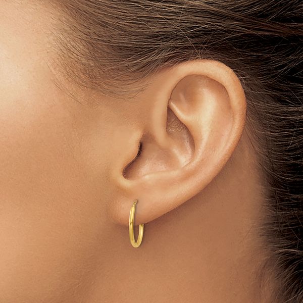 Leslie's 14k 1.20mm Endless Hoop Earring - Image 3