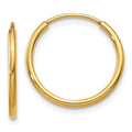 Leslie's 14k 1.20mm Endless Hoop Earring