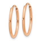 Leslie's 14k Rose Gold 1.2mm Polished Endless Hoop Earrings - Image 2