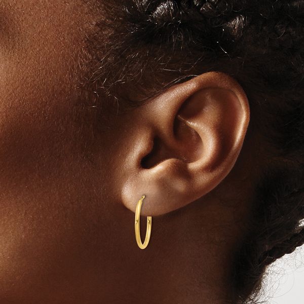 Leslie's 14k 1.20mm Endless Hoop Earring - Image 3