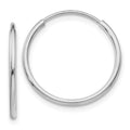 Leslie's 14k White Gold Polished Endless Tube Hoop Earrings