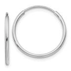 Leslie's 14k White Gold Polished Endless Tube Hoop Earrings