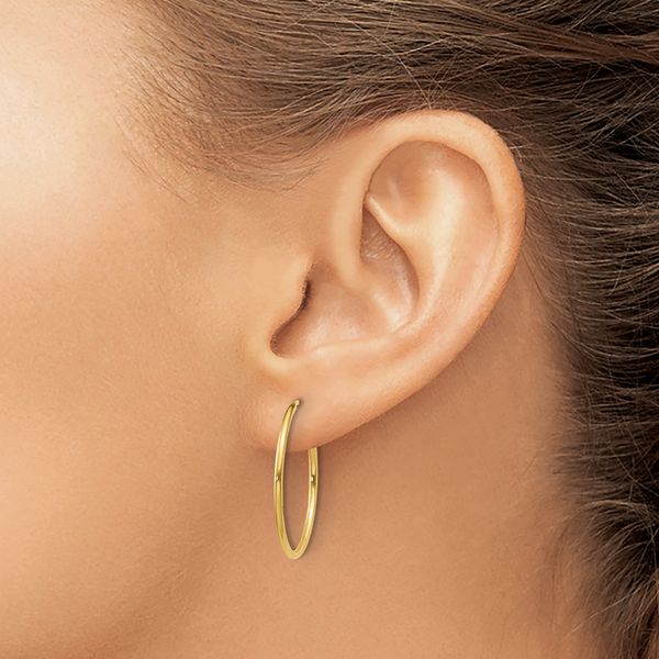 Leslie's 14k 1.20mm Endless Hoop Earring - Image 3