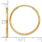 Leslie's 14k 1.20mm Endless Hoop Earring - Image 4