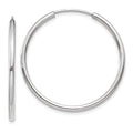 Leslie's 14k White Gold 1.20mm Polished Endless Tube Hoop Earrings