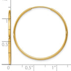 Leslie's 14k 1.20mm Endless Hoop Earring - Image 4