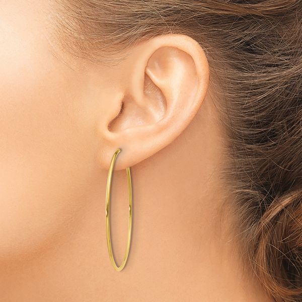 Leslie's 14k 1.20mm Endless Hoop Earring - Image 3