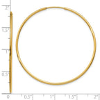 Leslie's 14k 1.20mm Endless Hoop Earring - Image 4