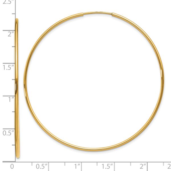 Leslie's 14k 1.20mm Endless Hoop Earring - Image 4