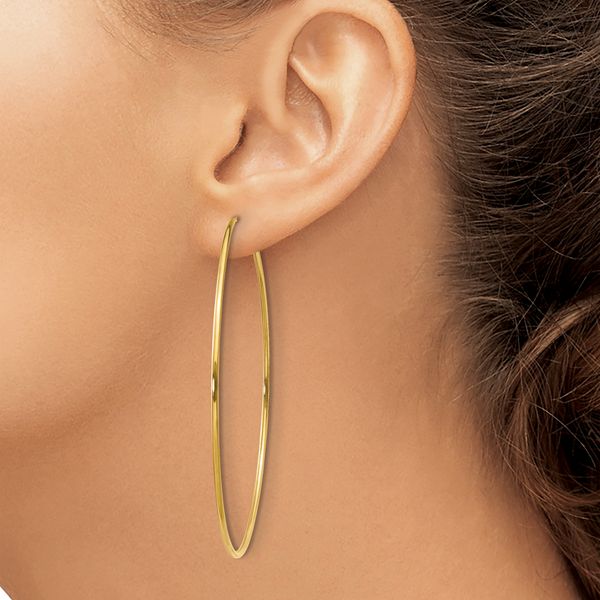 Leslie's 14k 1.20mm Endless Hoop Earring - Image 3
