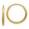 Leslie's 14k 1.25mm Diamond-cut Endless Hoop Earring