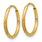 Leslie's 14k 1.25mm Diamond-cut Endless Hoop Earring - Image 2
