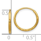 Leslie's 14k 1.25mm Diamond-cut Endless Hoop Earring - Image 4