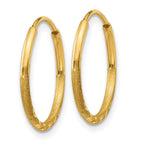 Leslie's 14k 1.25mm Diamond-cut Endless Hoop Earring - Image 2