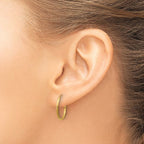 Leslie's 14k 1.25mm Diamond-cut Endless Hoop Earring - Image 3