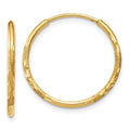 Leslie's 14k 1.25mm Diamond-cut Endless Hoop Earring