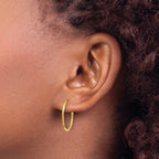 Leslie's 14k 1.25mm Diamond-cut Endless Hoop Earring - Image 3