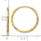 Leslie's 14k 1.25mm Diamond-cut Endless Hoop Earring - Image 4