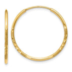 Leslie's 14k 1.25mm Diamond-cut Endless Hoop Earring