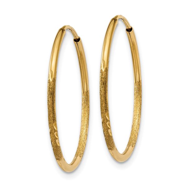 Leslie's 14k 1.25mm Diamond-cut Endless Hoop Earring - Image 2