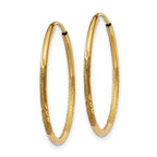 Leslie's 14k 1.25mm Diamond-cut Endless Hoop Earring - Image 2