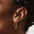 Leslie's 14k 1.25mm Diamond-cut Endless Hoop Earring - Image 3