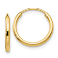 Leslie's 14k 1.5mm Polished Round Endless Hoop Earrings