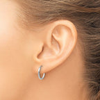 Leslie's 14k White Gold 1.5mm Polished Endless Hoop Earrings - Image 3