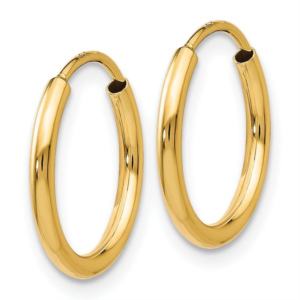 Leslie's 14k 1.5mm Polished Round Endless Hoop Earrings - Image 2