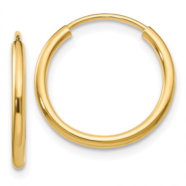 Leslie's 14k 1.5mm Polished Round Endless Hoop Earrings