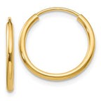 Leslie's 14k 1.5mm Polished Round Endless Hoop Earrings