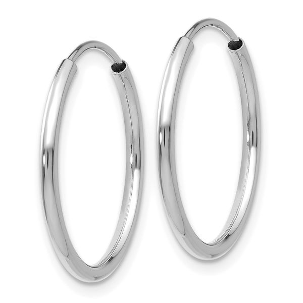 Leslie's 14k White Gold 1.5mm Polished Endless Hoop Earrings - Image 2