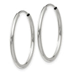 Leslie's 14k White Gold 1.5mm Polished Endless Hoop Earrings - Image 2
