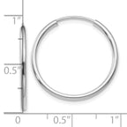 Leslie's 14k White Gold 1.5mm Polished Endless Hoop Earrings - Image 4