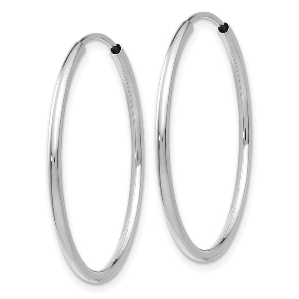 Leslie's 14k White Gold 1.5mm Polished Endless Hoop Earrings - Image 2