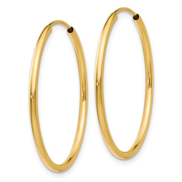 Leslie's 14k 1.5mm Polished Round Endless Hoop Earrings - Image 2