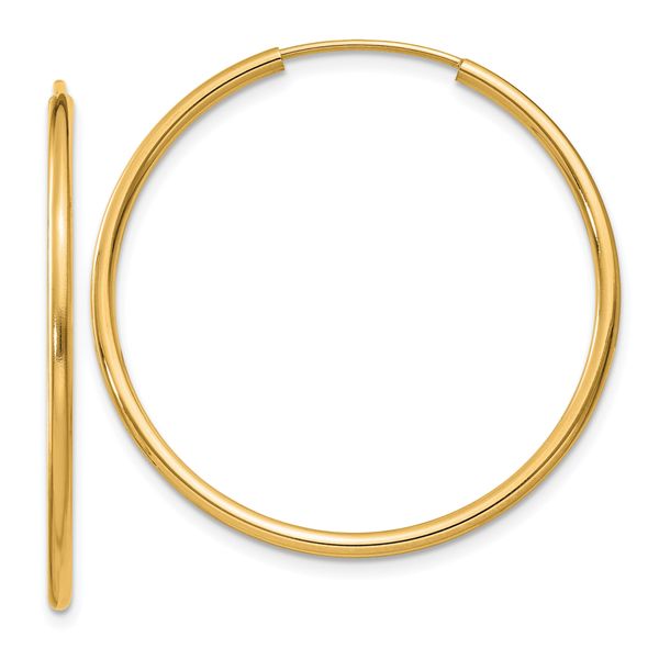 Leslie's 14k 1.5mm Polished Round Endless Hoop Earrings