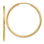 Leslie's 14k 1.5mm Polished Round Endless Hoop Earrings
