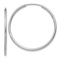Leslie's 14k White Gold 1.5mm Polished Endless Hoop Earrings