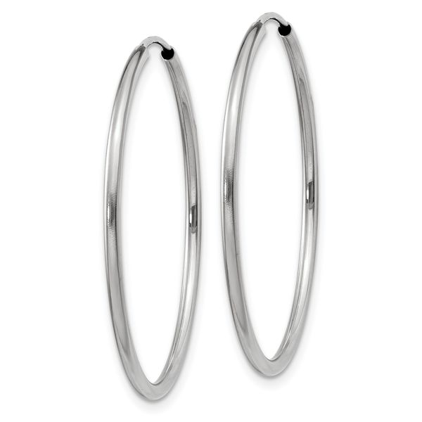Leslie's 14k White Gold 1.5mm Polished Endless Hoop Earrings - Image 2