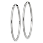 Leslie's 14k White Gold 1.5mm Polished Endless Hoop Earrings - Image 2