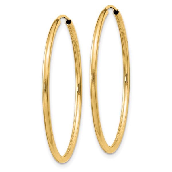 Leslie's 14k 1.5mm Polished Round Endless Hoop Earrings - Image 2