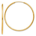 Leslie's 14k 1.5mm Polished Round Endless Hoop Earrings
